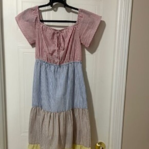 URBAN OUTFITTERS | Tiered Colorblock Maxi Dress | Size XS - Picture 1 of 3
